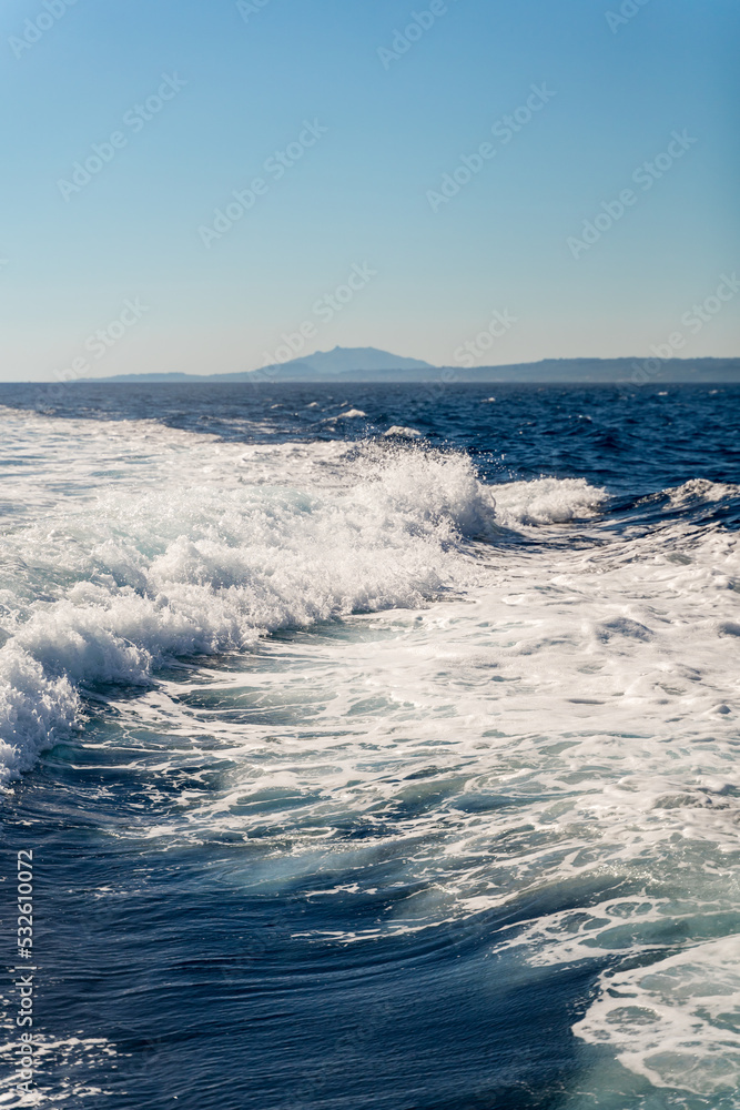 Detail of the water of the sea from a boat Detail of the water of the sea from a boat