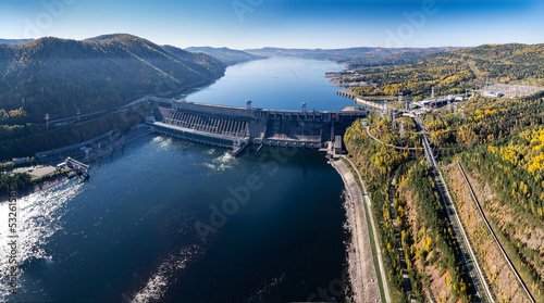 view of the hydroelectric dam on the river