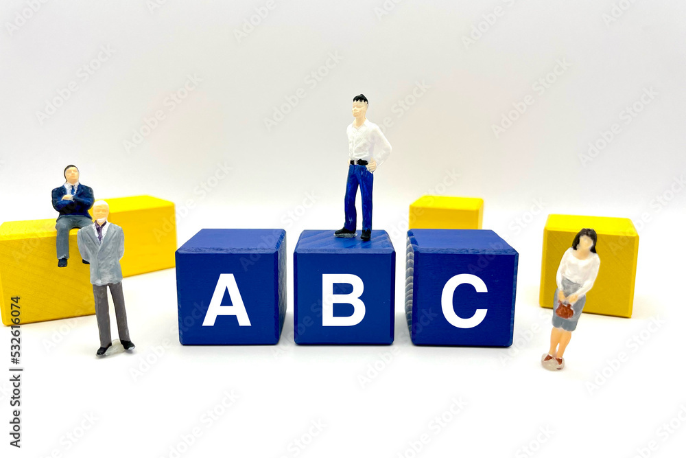 ビジネスのABC ビジネスマンとブロック ビジネスのABC ビジネスマンとブロック