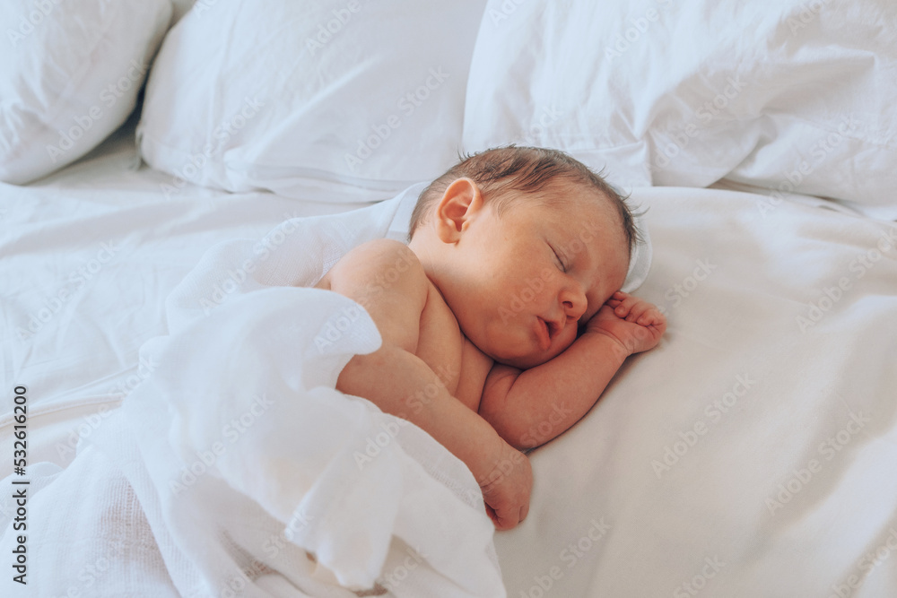Horizontal image cute sleeping baby Horizontal image cute sleeping baby