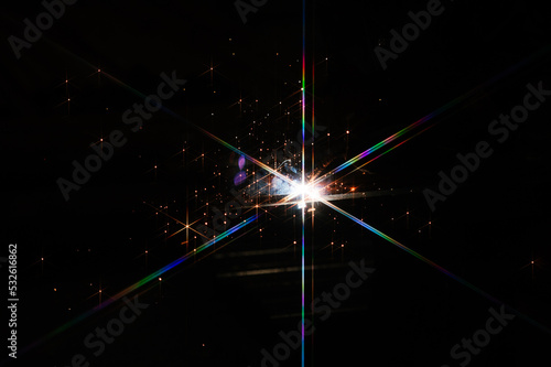 welding shot with star filter photo