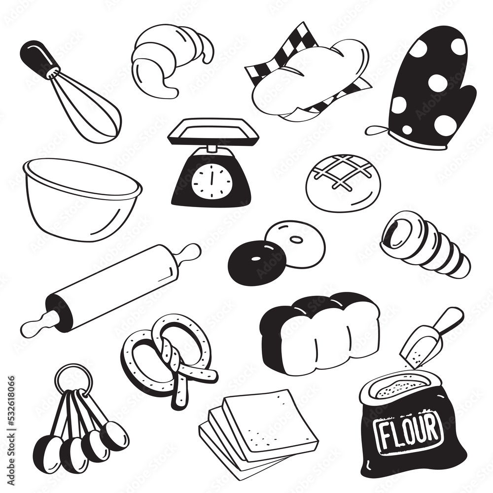 Hand Drawing Styles Bakery Items Bakery Doodle Stock Vector Adobe Stock free-images-wood-shop-food-baking-bread-bakery-ornament