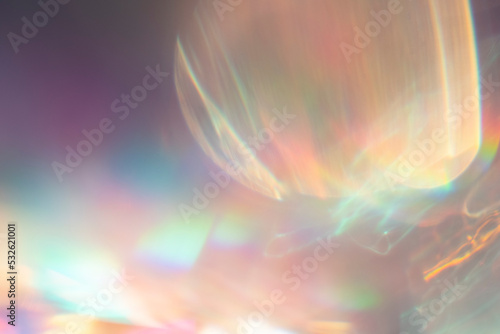 Glowing iridescent light photo