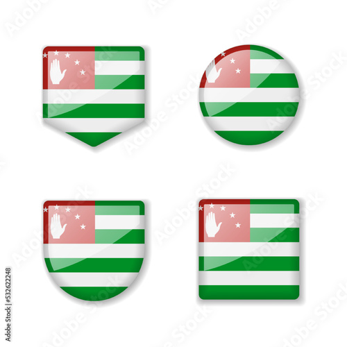 Flags of Abkhazia - glossy collection.