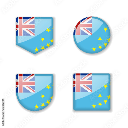 Flags of Tuvalu - glossy collection.