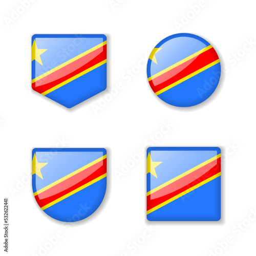 Flags of Democratic Republic of the Congo - glossy collection. Free Download Flags of Democratic Republic of the Congo - glossy collection. - GFXLoad