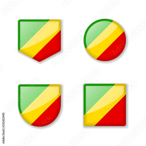 Flags of Congo - glossy collection. Free Download Flags of Congo - glossy collection. - GFXLoad