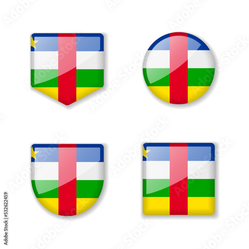 Flags of Central African Republic - glossy collection.