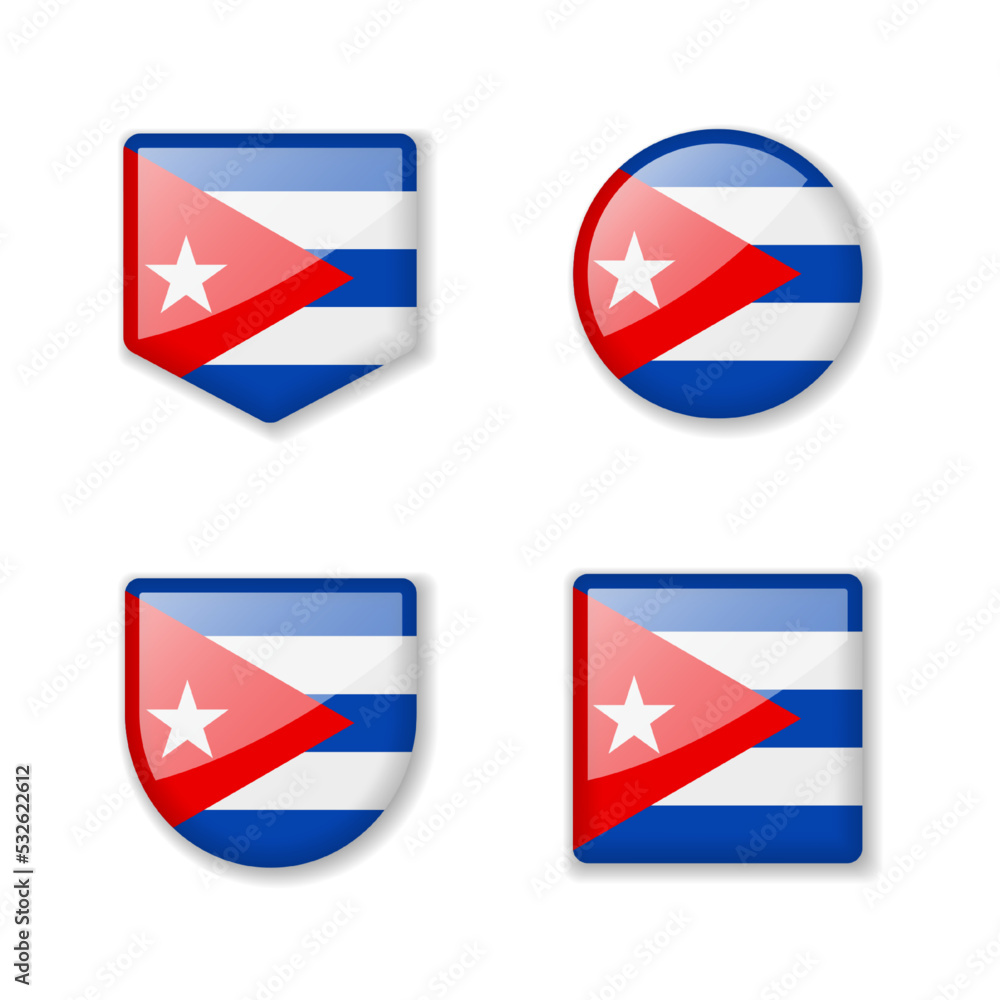 Flags of Cuba - glossy collection.