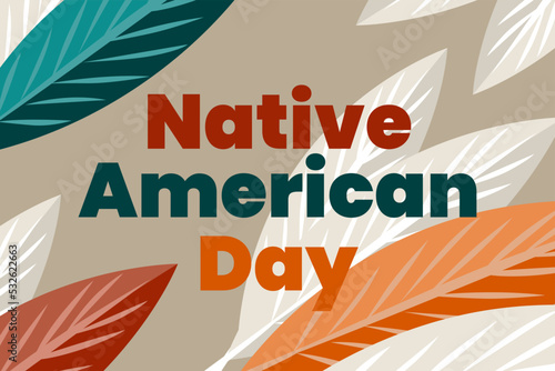 Illustration vector graphic of native american day. Good for poster.