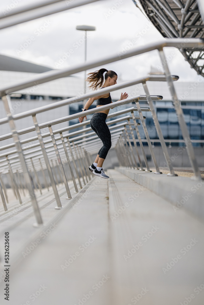 sporty woman preparing to training sporty woman preparing to training