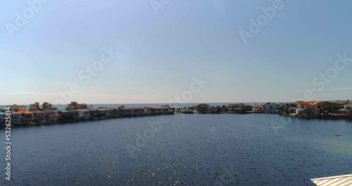 Flying over a residential area in Seaside, Florida photo