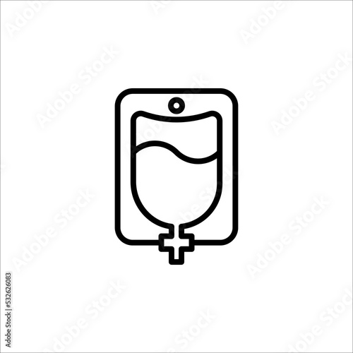 infuse icon in trendy flat style, blood bag icon, iv bag,intravenous bag. vector illustration on white background.