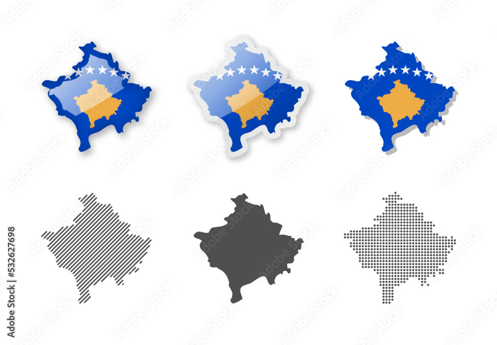 Kosovo - Maps Collection. Six maps of different designs.