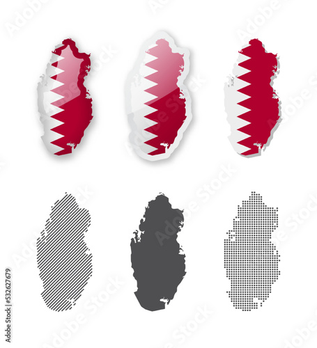 Qatar - Maps Collection. Six maps of different designs. photo