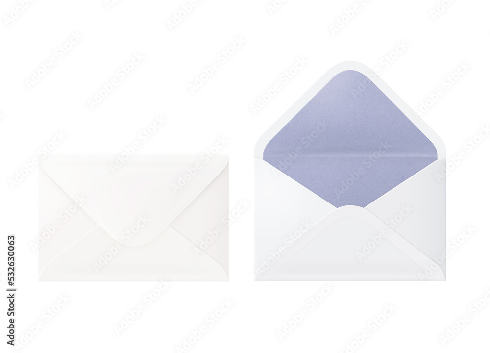 White and blue envelope by environmental materials for postage mail White and blue envelope by environmental materials for postage mail