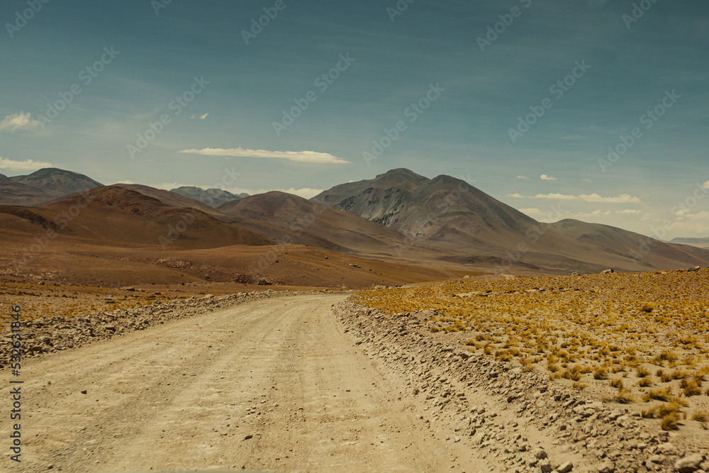 Scenic View Of Desert Against Sky - obrazy, fototapety, plakaty 