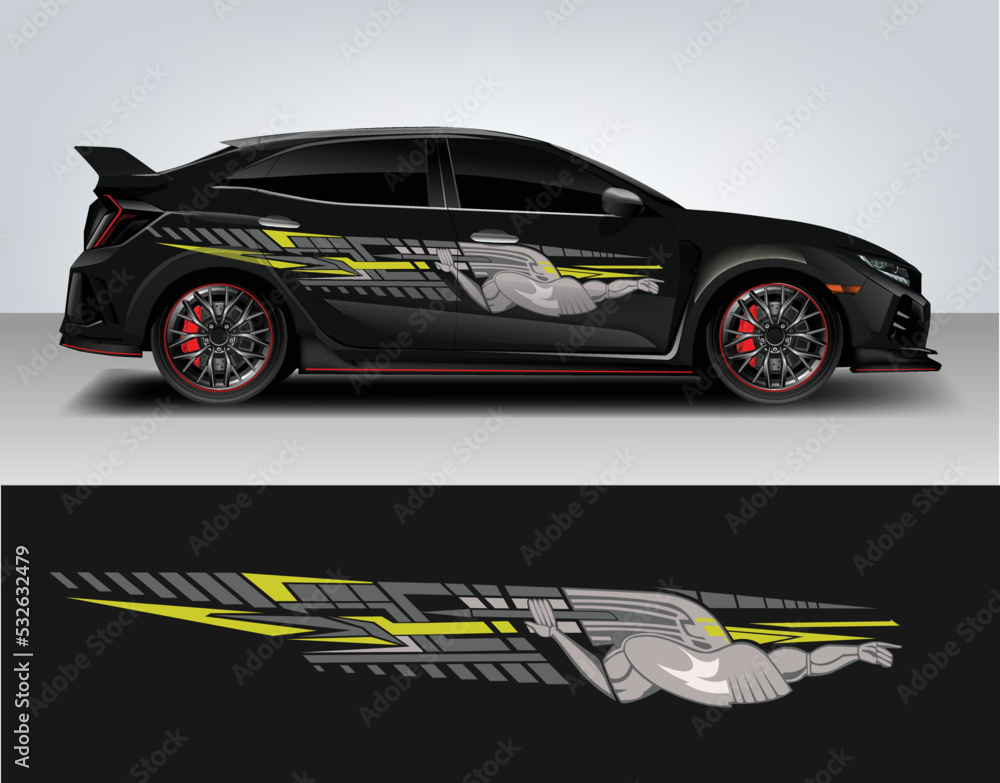 Modern Racing Decals Vinyl sticker Decals set for Car truck mini bus modify Motorcycle ...
