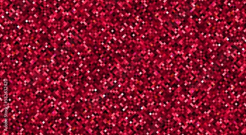 Red garnet color sanded crystal mosaic textured empty background. Ruby color shimmer pixel grains.