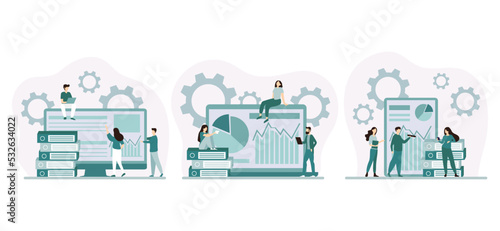 Business Flat Bundle with People Illustration