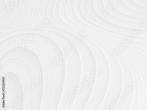 Abstract background template. Many waveform lines white and light gray. The concept features a semicircle stacked endlessly. With copy space.