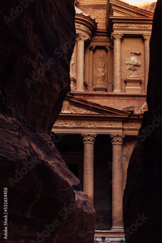 View of The Treasury in Petra photo