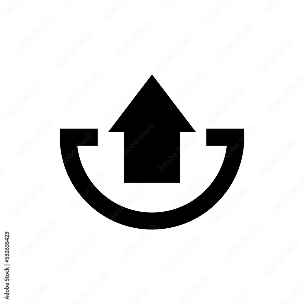 Graphic flat upload icon for your design and website Graphic flat upload icon for your design and website