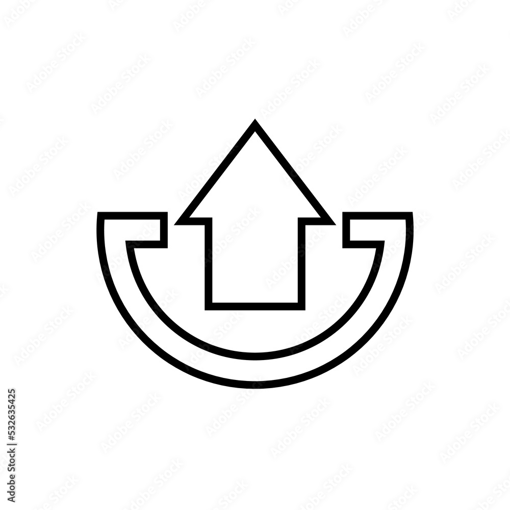 Graphic flat upload icon for your design and website Graphic flat upload icon for your design and website