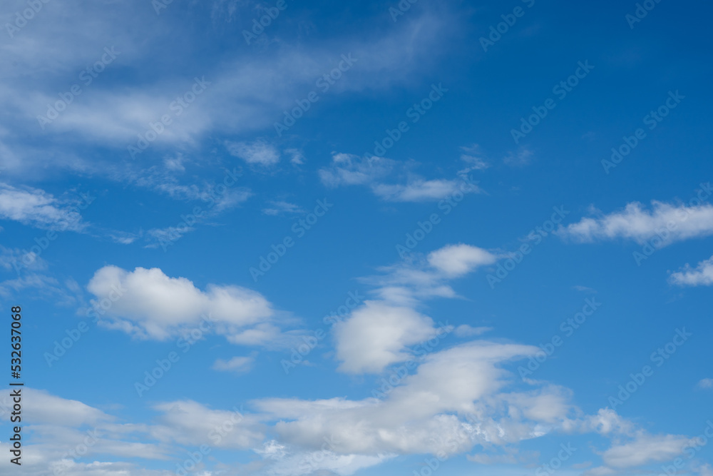 Blue sky with white clouds. on a clear day Blue sky with white clouds. on a clear day