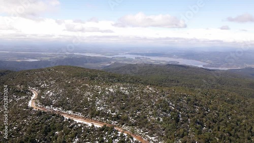 Aerial view of Oncol Park in Chile, wide natural landscape photo