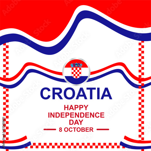 croatia independence day vector design