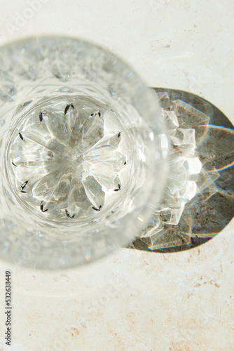 Empty crystal glass