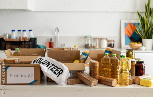 Packages for food bank delivery photo