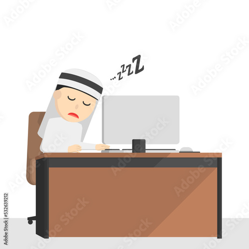 businessman arabian feel sleepy design