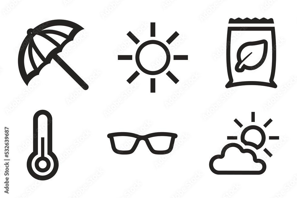 set of weather and season icons. vector design for applications, websites set of weather and season icons. vector design for applications, websites