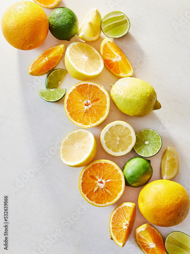 Flat Lay Cut Citrus 
