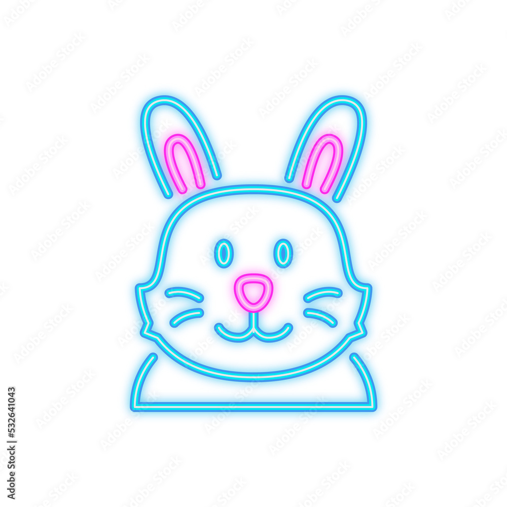 Obraz premium rabbit neon signboard