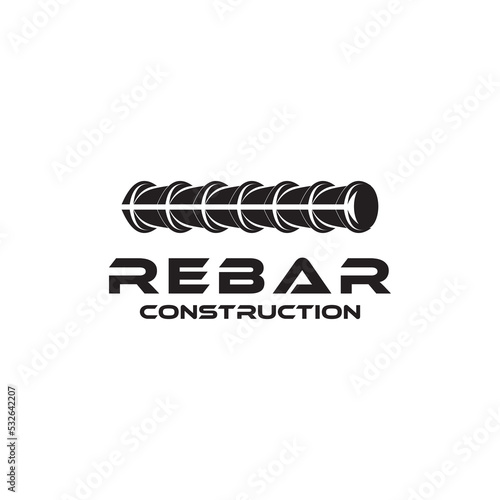 rebar logo design vector idea for construction company