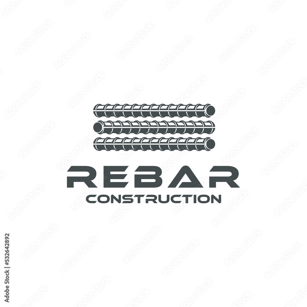 rebar logo design vector idea for construction company Stock Vector Adobe Stock