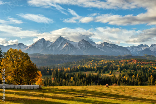 Fototapeta Naklejka Na Ścianę i Meble -  Beautiful autumn landscape of Tatry mountains