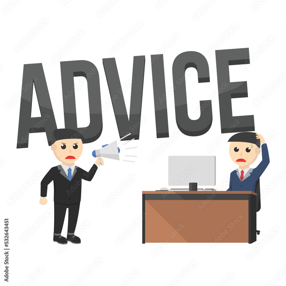 business advice design character on white background business advice design character on white background