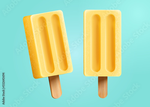 3d durian flavor popsicles