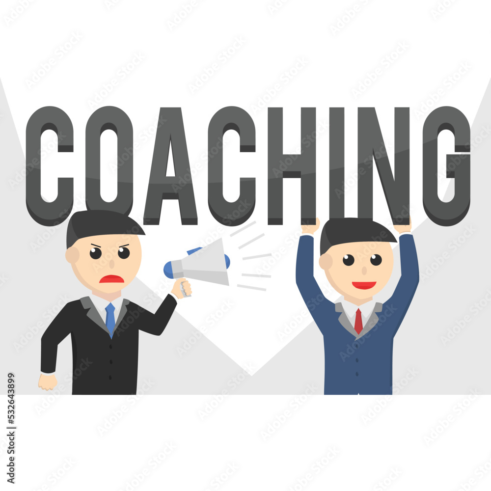 business coaching design character on white background business coaching design character on white background