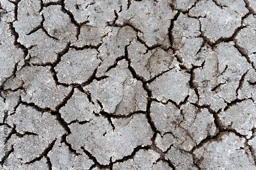 Dried up soil as a result of lack of rain Dried up soil as a result of lack of rain