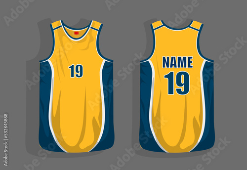 basketball t shirt uniform club design vector template
