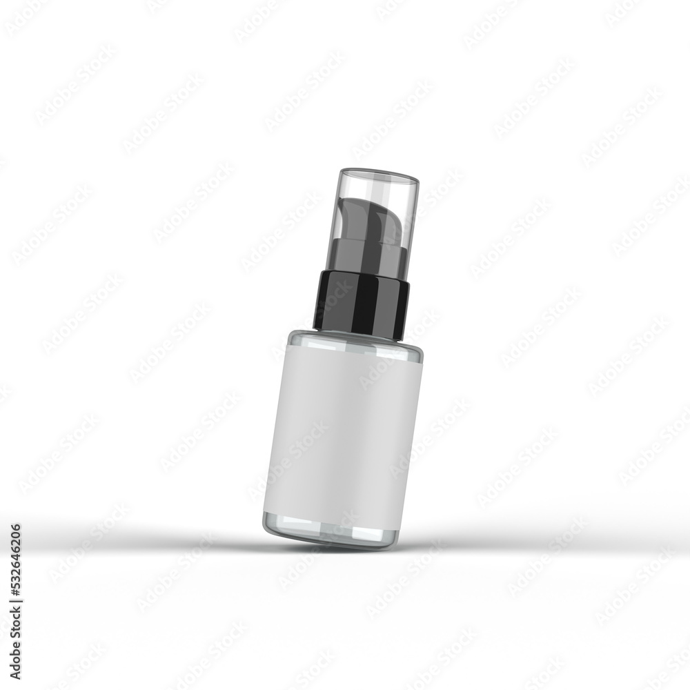 Airless Pump Bottle 3D Rendering Cosmetic Product Airless Pump Bottle 3D Rendering Cosmetic Product
