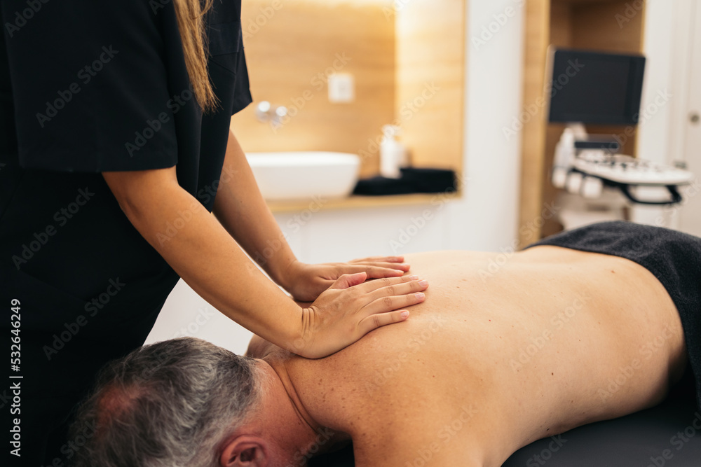 Health Recovering With A Therapist In A Physiotherapy Clinic Health Recovering With A Therapist In A Physiotherapy Clinic