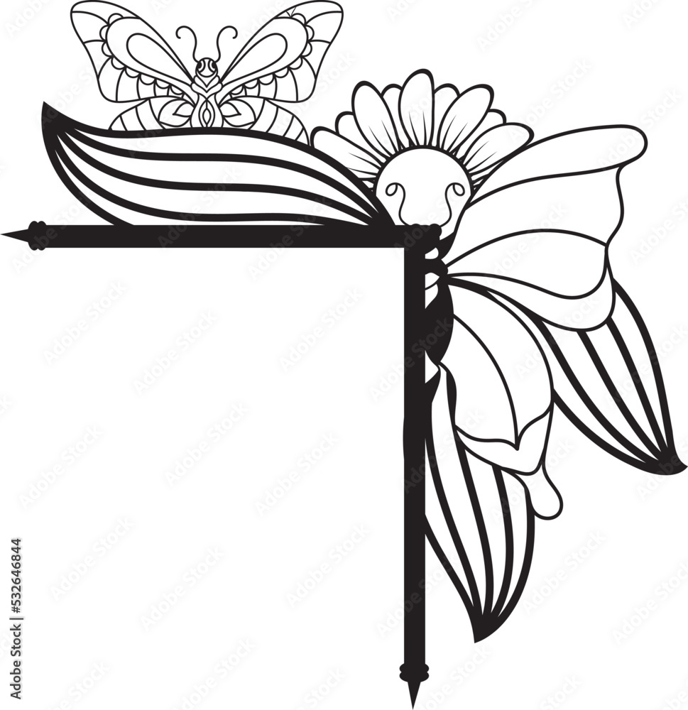 Laser Cut Butterfly door Corner Laser Cut Butterfly door Corner