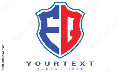 FQ Two letters shield logo design. Free Download FQ Two letters shield logo design. - GFXLoad