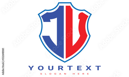 JV Two letters shield logo design. Free Download JV Two letters shield logo design. - GFXLoad